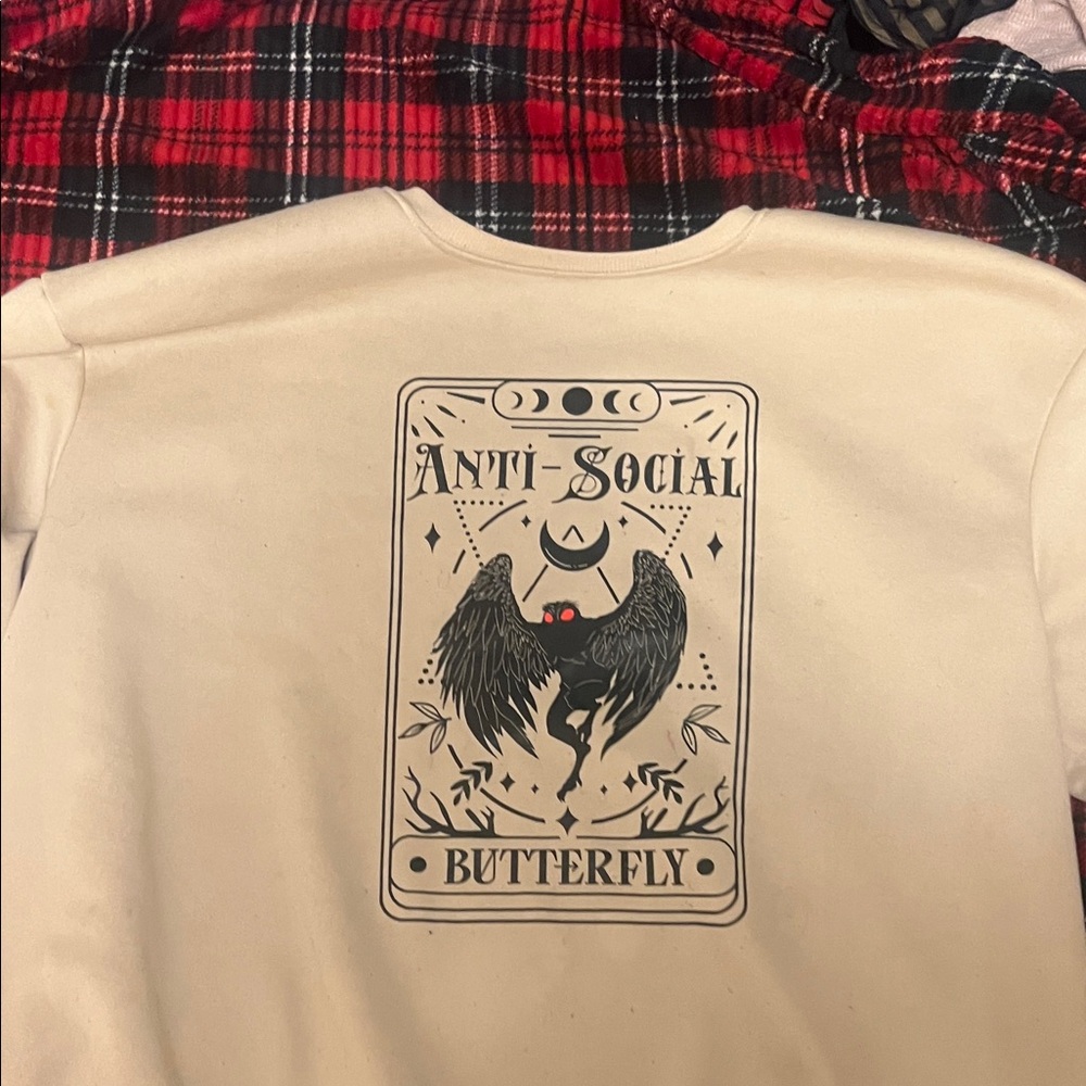 Anti-Social Butterfly Graphic Sweatshirt